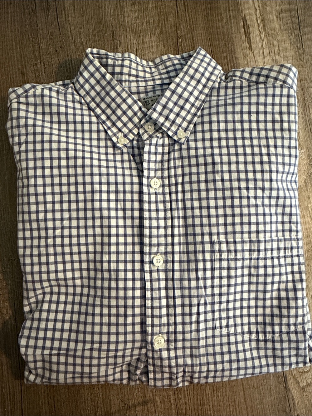 Jcrew Button-Down White and purple Check Men's Shirt
